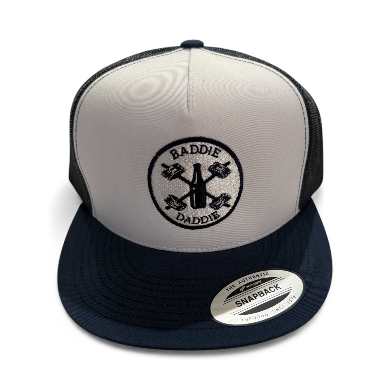 Navy and White BD Stitch Logo