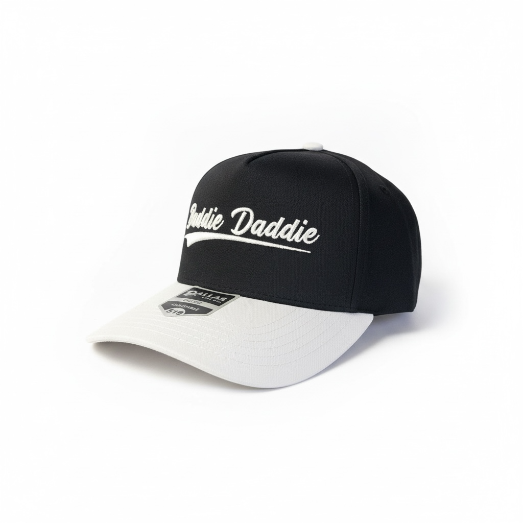 Black and White BD Stitch in White