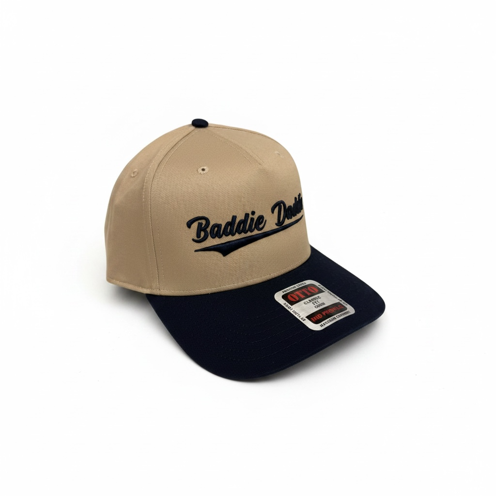 Tan with Navy BD Stitch