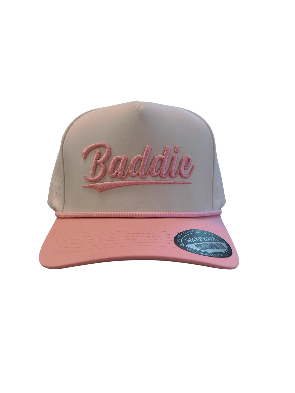 Neon Blue Baddie Stitch in Pink
