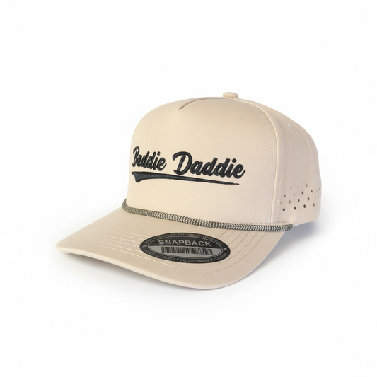 Tan and Black Laser Mesh Rope hat