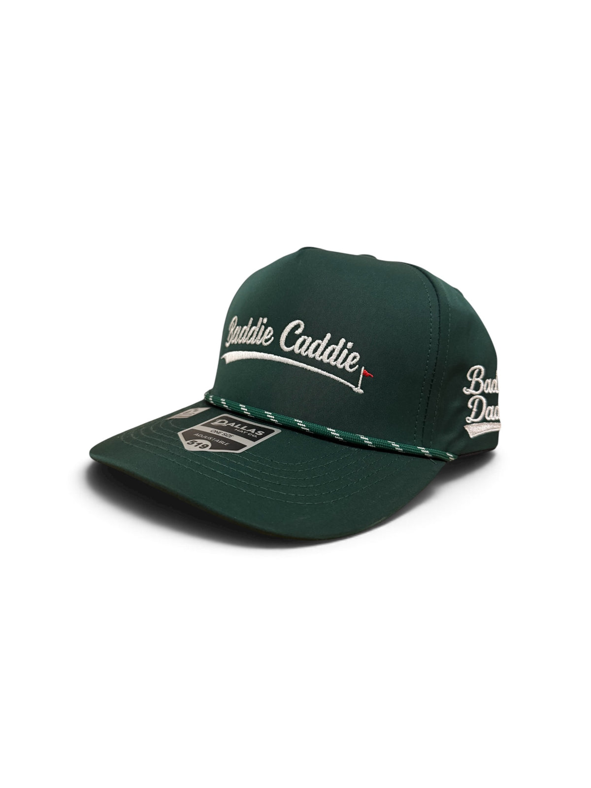 Dark Green & White BC Stitch with rope
