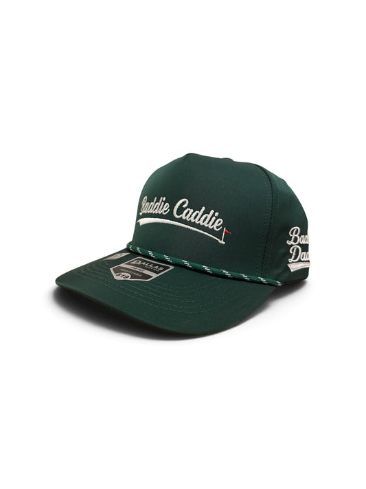 Dark Green & White BC Stitch with rope