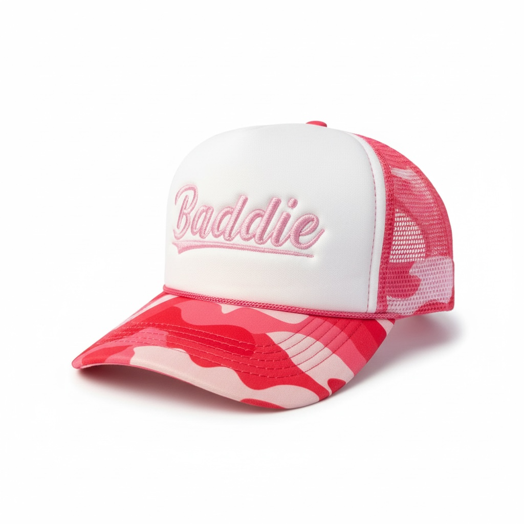 Red and Pink Camo Baddie Stitch