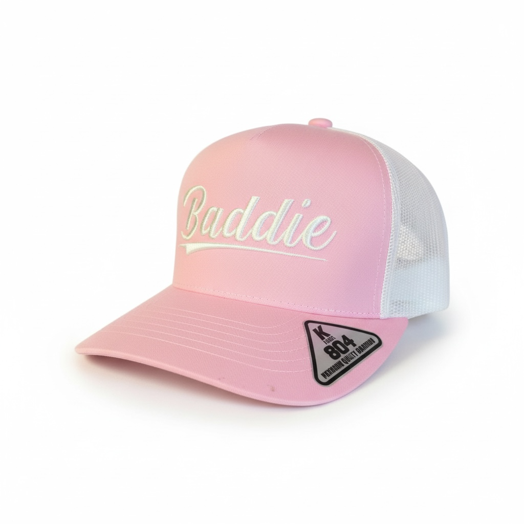 Pink and White Baddie Stitch