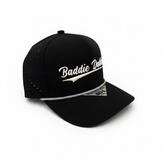 Black BD Stitch in White Rope