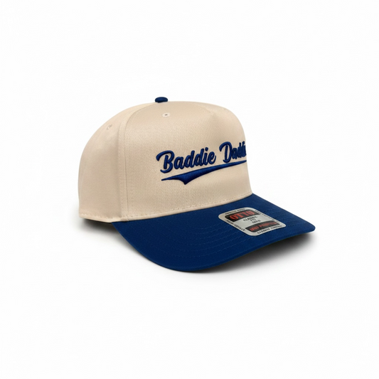 Tan and Royal Blue BD Stitch