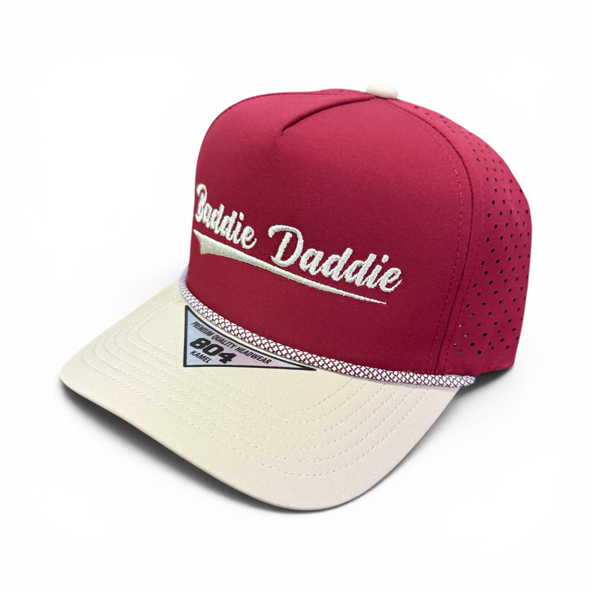 Maroon rope with White BD Stitch