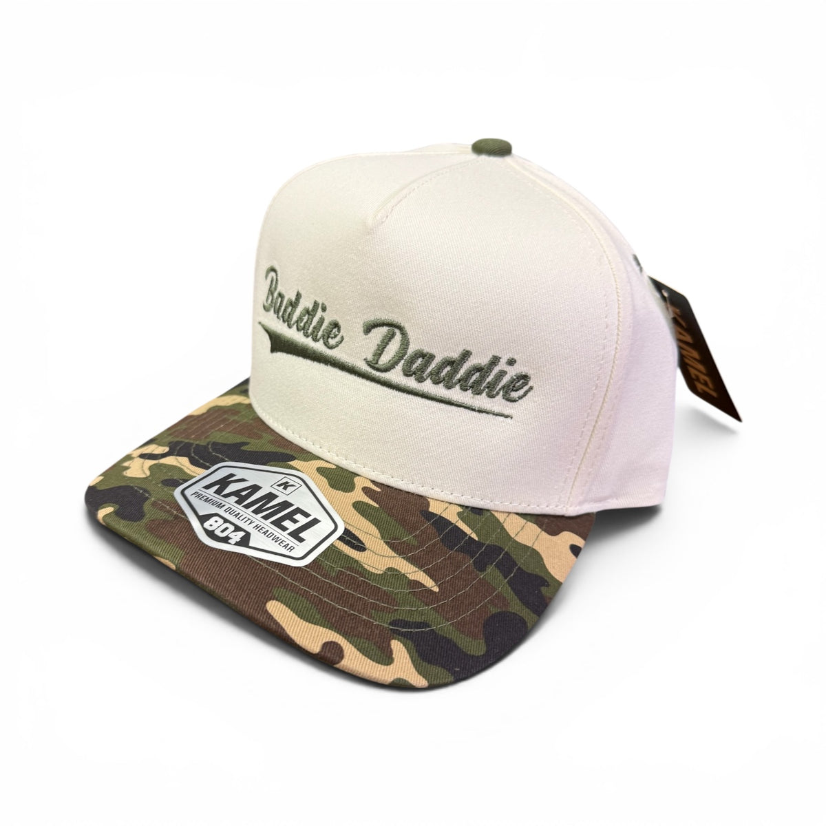 Off White with Camo green BD Stitch