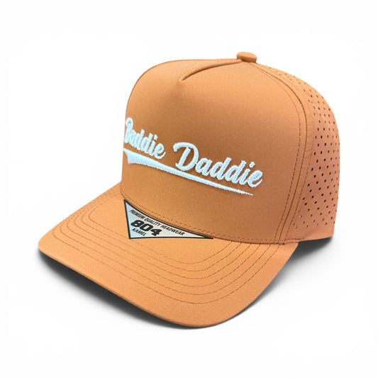 Burnt Orange with White BD Stitch Laser Mesh