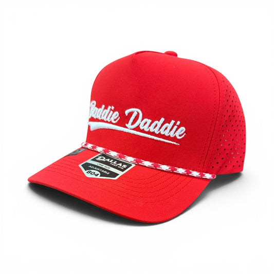 Red rope with White BD Stitch Laser Mesh